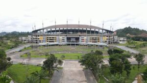 Stadion Utama Palaran yang dibangun pada tahun 2008 saat PON Kaltim dengan anggaran mencapai Rp 800 miliar