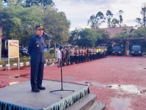 Siagakan Personel di Apel Gabungan Pengamanan Malam Takbiran dan Salat Idul Fitri 1445 H