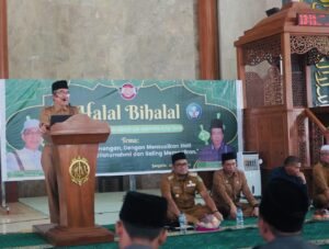 Suasana gelaran Halal Bihalal Pemkab Kutim bersama guru se-Sangatta.