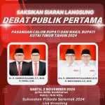 Malam Ini Dua Paslon Bupati-Wabup Kutim Debat Pertama di Balikpapan