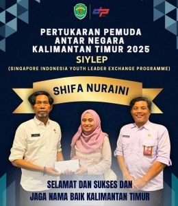 Dispora Kukuhkan Syifa Nur Aini Wakili Kaltim Ke-Singapura, Pertukaran Pemuda Antar Negara SIYLEP 2025