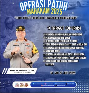 Operasi Patuh Mahakam 2025 Terjunkan 100 Personil Gabungan, Tindak Pelanggaran di Jalan