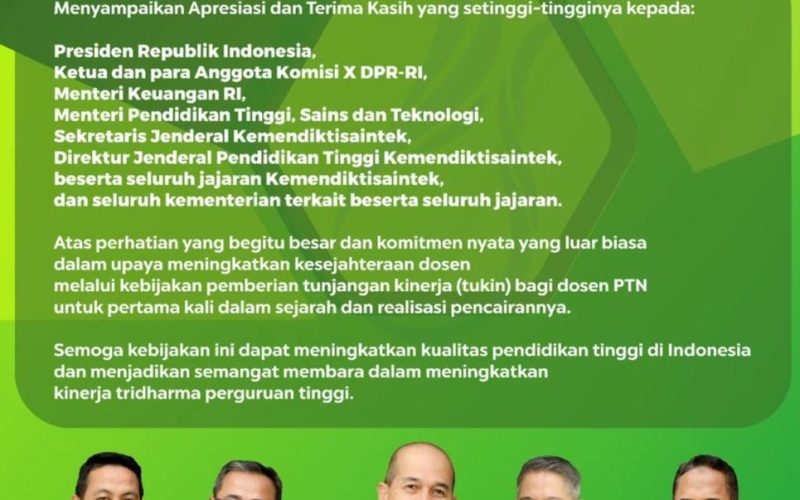 Polnes-Politani Apresiasi Pencairan Tukin Dosen dari Presiden, Suntikan Semangat Cetak SDM Kompeten di Kaltim