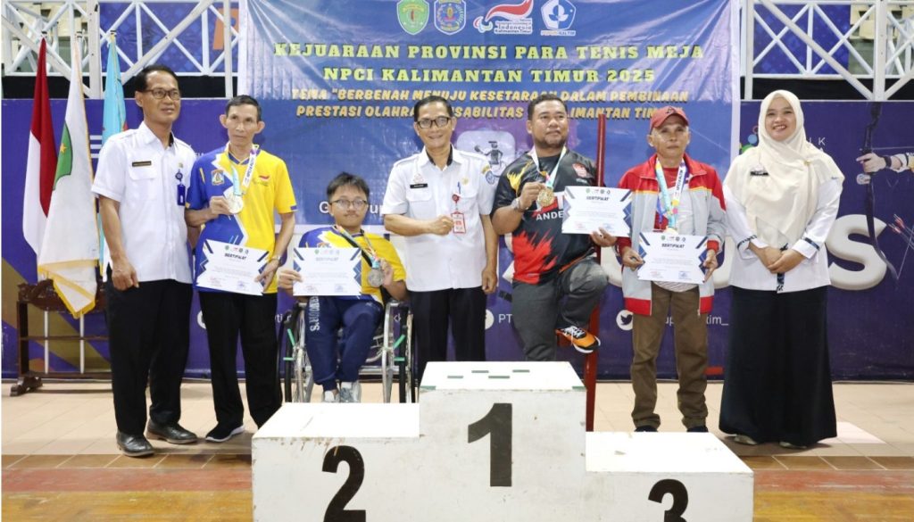 Dispora Umumkan Pemenang Kejurprov Tenis Meja NPCI Kaltim 2025, Atlet Disabilitas Adalah Inspirasi