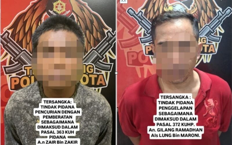 2 Maling HP dan Motor di Samarinda Ditangkap Polisi