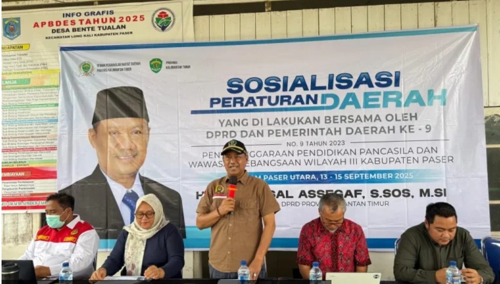 Andi Faisal Assegaf Gelar Sosper Pendidikan Pancasila dan Wawasan Kebangsaan di Long Kali
