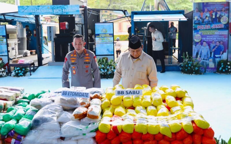 Presiden Musnahkan Barang Bukti Kasus Narkoba 214,84 Ton, Selamatkan 629,93 Juta Jiwa