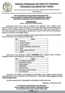 Sah! DPRD Kaltim Umumkan Tujuh Anggota KPID Baru Periode 2025-2028