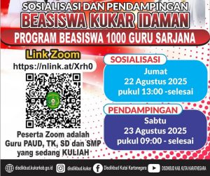 Disdikbud Kukar Pendampingan Daring, Bagi Penerima Beasiswa 1.000 Guru Sarjana